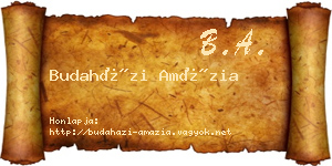 Budaházi Amázia névjegykártya